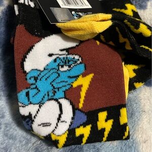 NWT Grumpy Smurf THE SMURFS Socks. One Pair - Brand New!